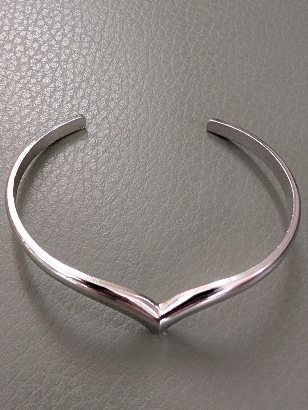Avon Silver V-Front Open Cuff Bracelet